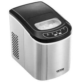 Countertop Ice Maker, 9 Cubes Ready in 6 Mins, 33lbs in 24Hrs, Self-Cleaning Portable Ice Maker with Ice Scoop and Basket