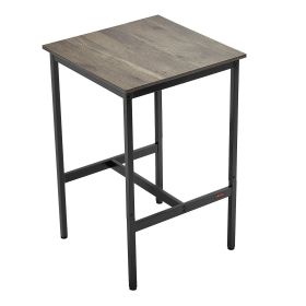 Bar Table, Sturdy Metal Frame High Top Pub Table, Small Kitchen Dining, Cocktail Coffee Counter Bar Height Desk, Easy to Assemble, 24x24x36 in