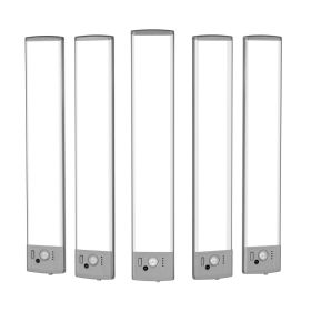 Under Cabinet Lighting, 5 PCS, 68 LED Motion Sensor Lights, Rechargeable Battery Operated Closet Lights with Remote Control