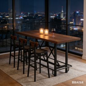 Bar Table, Farmhouse Pub Bar Counter Height Table(without Footrest)