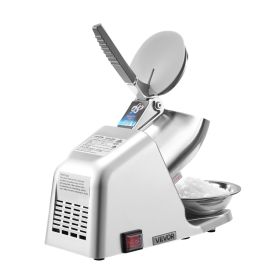 Ice Crusher Machine, 143lbs Per Hour Electric 2 Blades Snow Cone Maker, Stainless Steel Shaved Ice Machine with Bowl and Cover