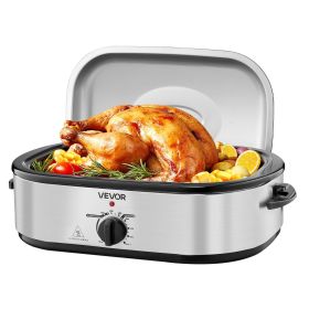 Roaster Oven, 14QT Fast-Cooking Turkey Roaster, 150-450 Fahrenheit Adjustable Temp Electric Roasting Pan with Self-Basting Lid, Roasting Lift-Out