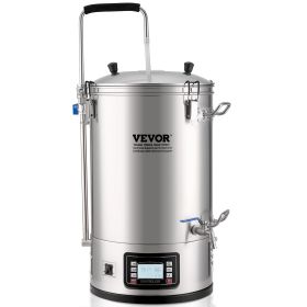 Electric Brewing System, 9.2 Gal/35 L Brewing Pot, All-in-One Home Beer Brewer with Pump, Mash Boil Device with Panel