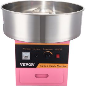 Electric Cotton Candy Machine, 1000W Candy Floss Maker, Commercial Cotton Candy Machine with Stainless Steel Bowl, Sugar Scoop, and Drawer